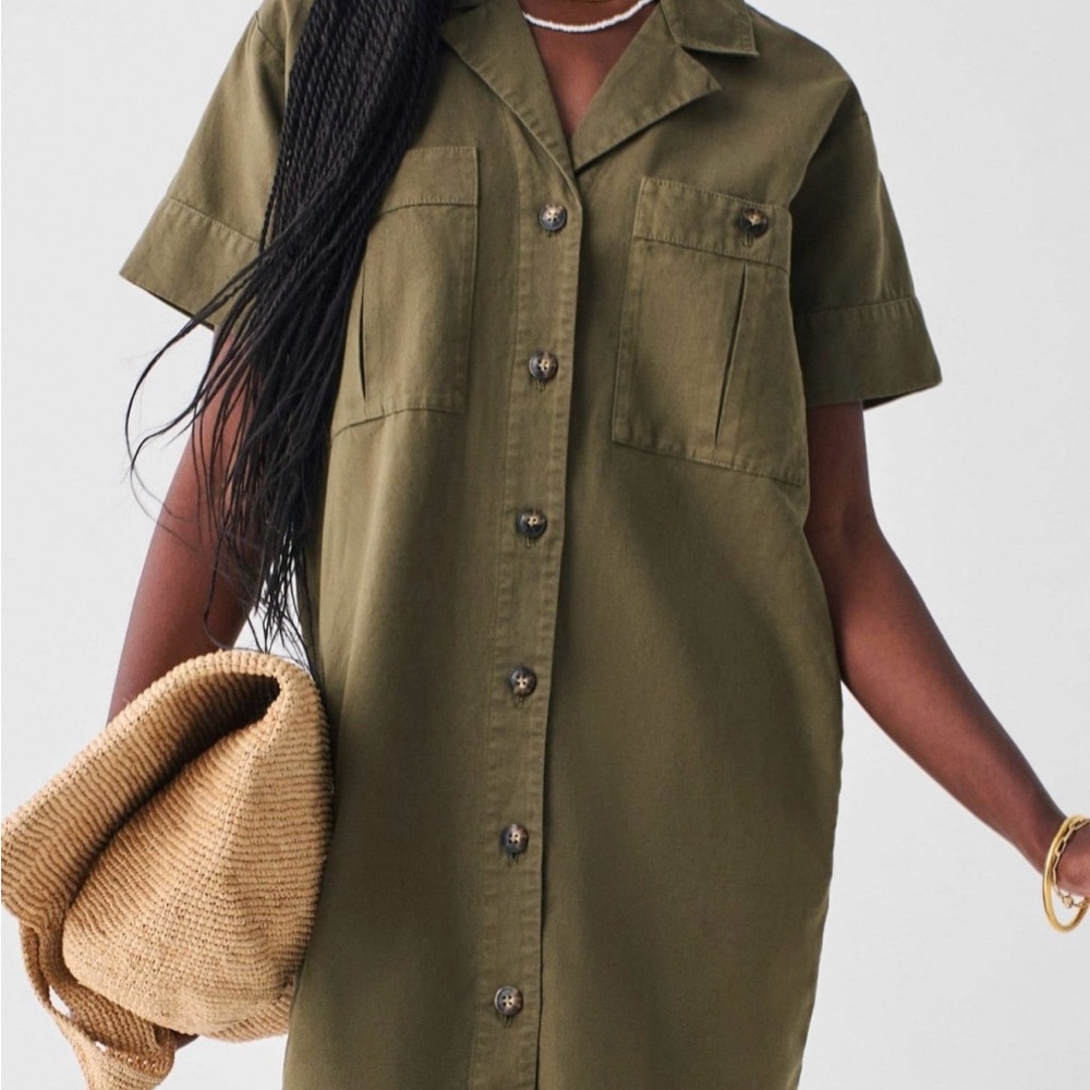 Faherty Utility Shirt Dress